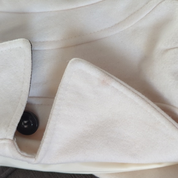 Vintage DKNY white with black and white belt peacoat size 6 - Picture 14 of 15